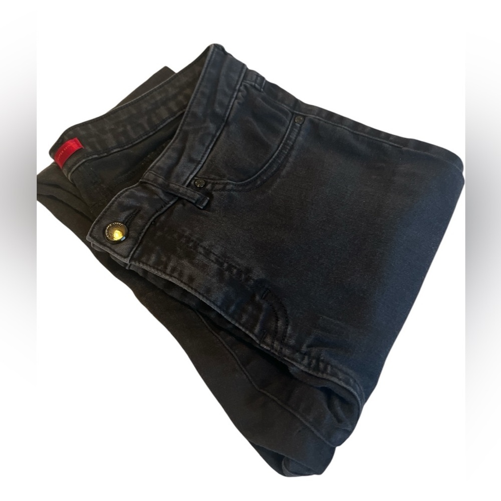 Jennifer Lopez Jeans Womens Super Skinny Crop Faded Black Mid Rise Stretch 10
